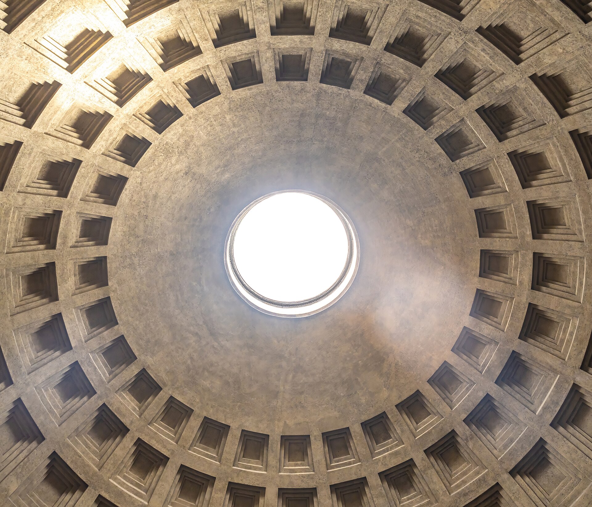 The coffered dome of the Pantheon, Rome